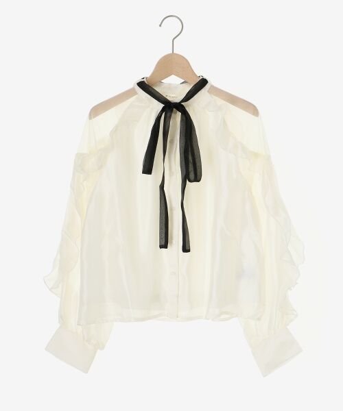 MAJESTIC LEGON / マジェスティックレゴン シャツ・ブラウス | リボン付きフリルブラウス | 詳細25