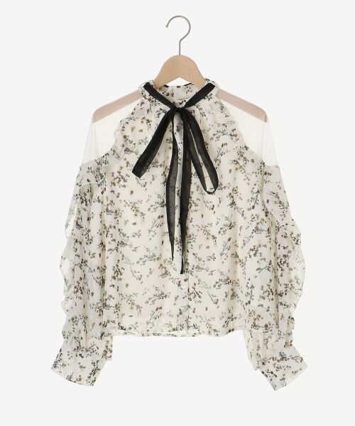 MAJESTIC LEGON / マジェスティックレゴン シャツ・ブラウス | リボン付きフリルブラウス | 詳細26
