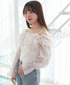 MAJESTIC LEGON / マジェスティックレゴン シャツ・ブラウス | オープンショルダーフリルブラウス