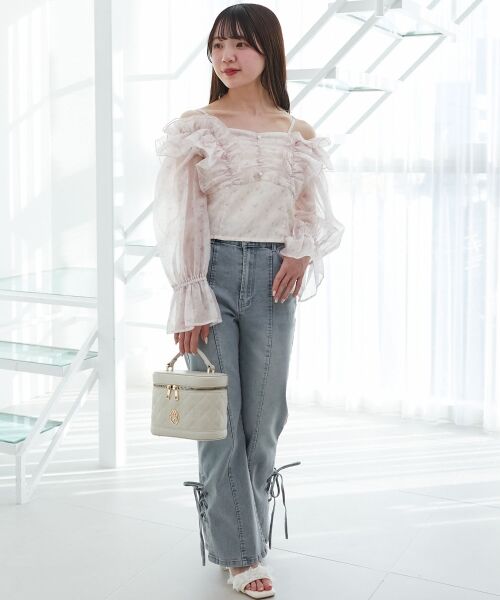 MAJESTIC LEGON / マジェスティックレゴン シャツ・ブラウス | オープンショルダーフリルブラウス | 詳細1