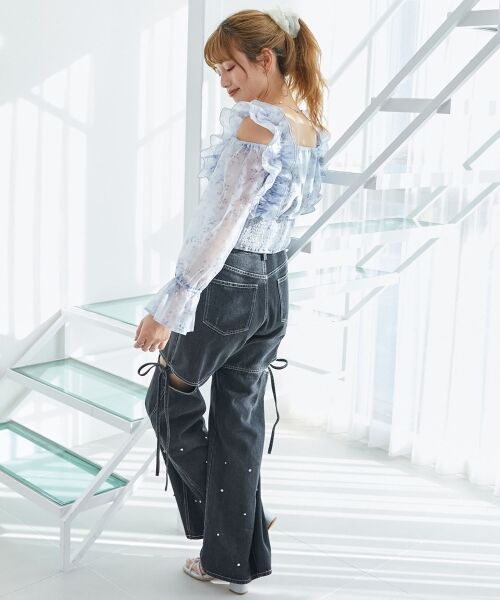 MAJESTIC LEGON / マジェスティックレゴン シャツ・ブラウス | オープンショルダーフリルブラウス | 詳細10