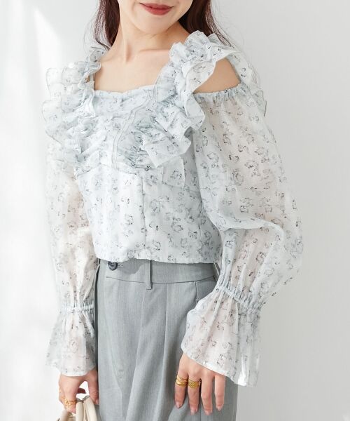 MAJESTIC LEGON / マジェスティックレゴン シャツ・ブラウス | オープンショルダーフリルブラウス | 詳細19