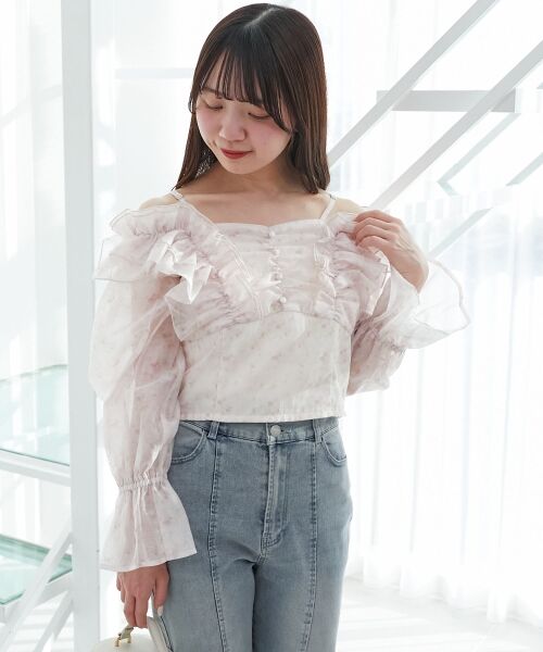 MAJESTIC LEGON / マジェスティックレゴン シャツ・ブラウス | オープンショルダーフリルブラウス | 詳細4
