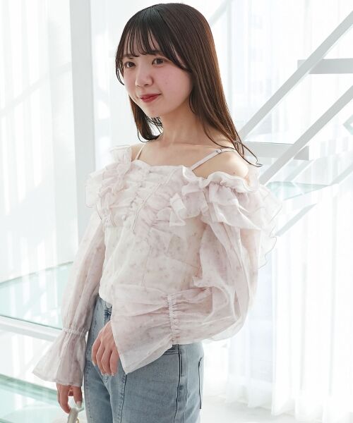 MAJESTIC LEGON / マジェスティックレゴン シャツ・ブラウス | オープンショルダーフリルブラウス | 詳細5