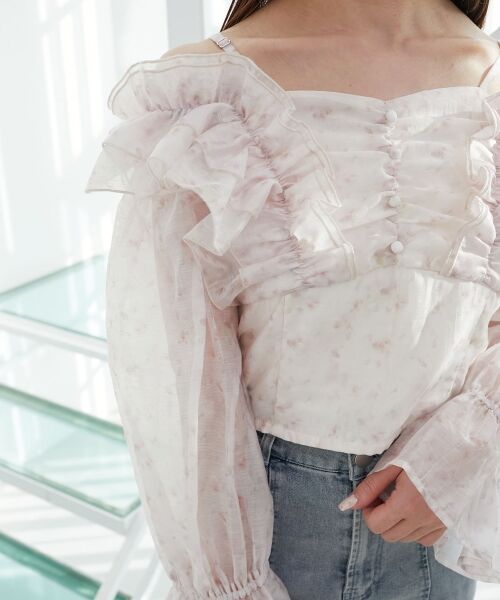MAJESTIC LEGON / マジェスティックレゴン シャツ・ブラウス | オープンショルダーフリルブラウス | 詳細7