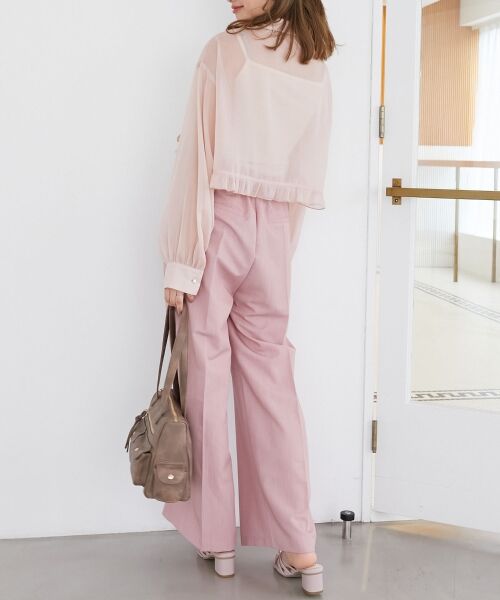 MAJESTIC LEGON / マジェスティックレゴン シャツ・ブラウス | インナー付きドロストシアーブラウス | 詳細17