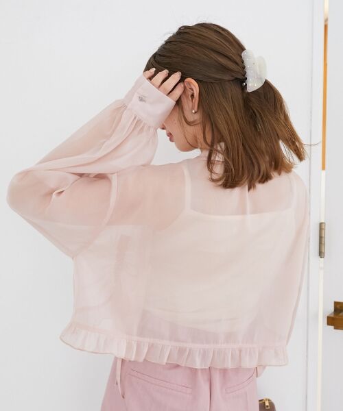 MAJESTIC LEGON / マジェスティックレゴン シャツ・ブラウス | インナー付きドロストシアーブラウス | 詳細20