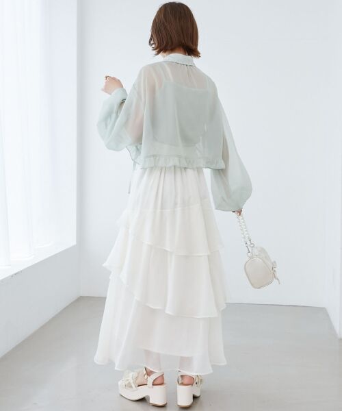 MAJESTIC LEGON / マジェスティックレゴン シャツ・ブラウス | インナー付きドロストシアーブラウス | 詳細24