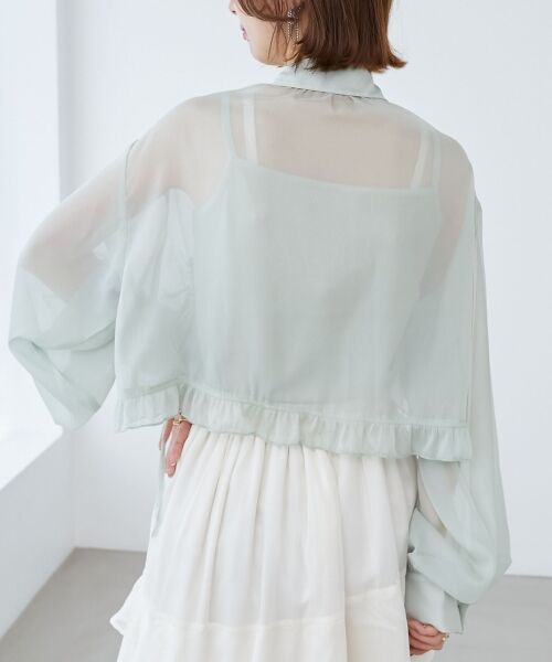 MAJESTIC LEGON / マジェスティックレゴン シャツ・ブラウス | インナー付きドロストシアーブラウス | 詳細27