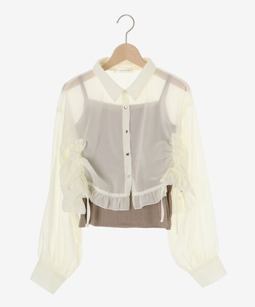 MAJESTIC LEGON / マジェスティックレゴン シャツ・ブラウス | インナー付きドロストシアーブラウス | 詳細29