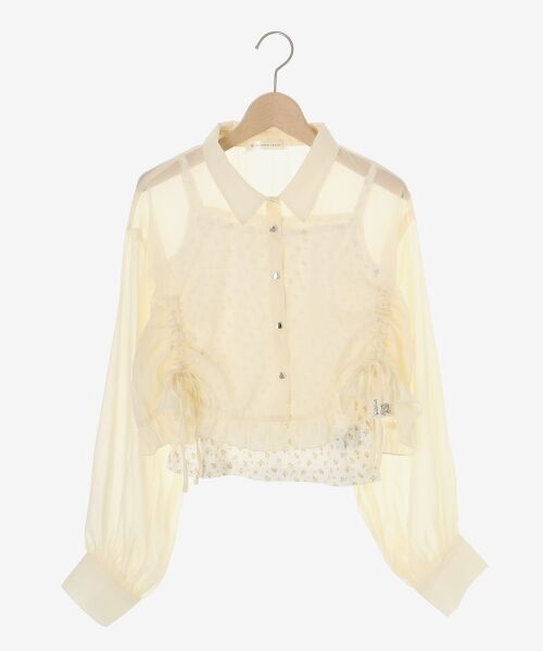 MAJESTIC LEGON / マジェスティックレゴン シャツ・ブラウス | インナー付きドロストシアーブラウス | 詳細30