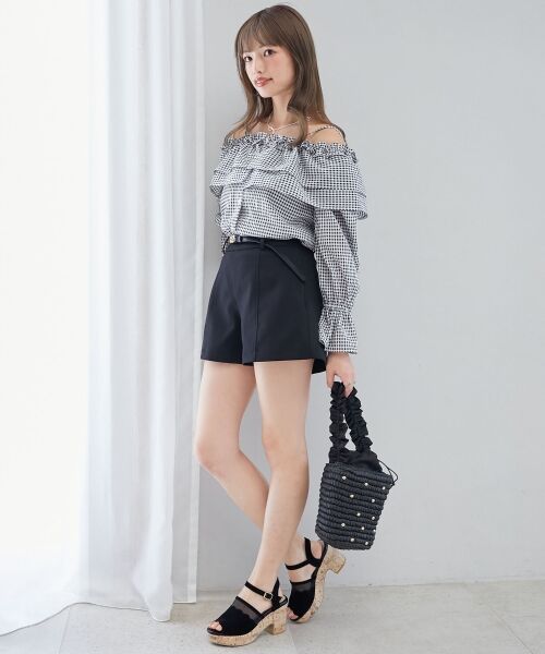 MAJESTIC LEGON / マジェスティックレゴン シャツ・ブラウス | ティアードフリルオフショルブラウス | 詳細17