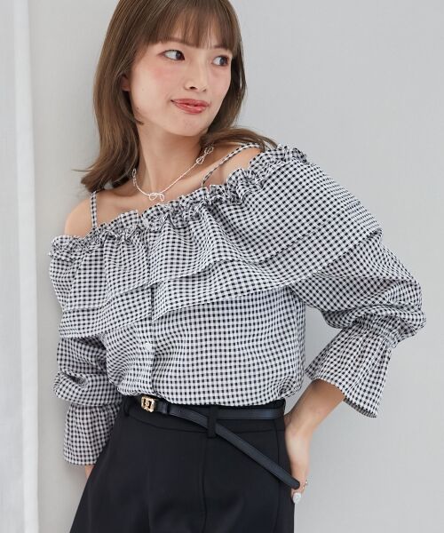 MAJESTIC LEGON / マジェスティックレゴン シャツ・ブラウス | ティアードフリルオフショルブラウス | 詳細20