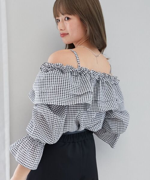 MAJESTIC LEGON / マジェスティックレゴン シャツ・ブラウス | ティアードフリルオフショルブラウス | 詳細21