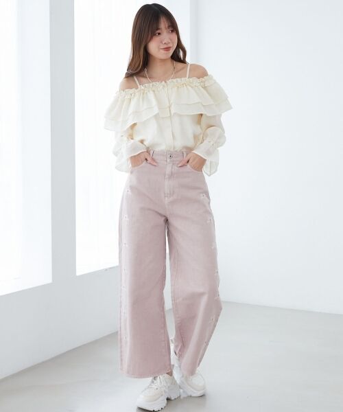 MAJESTIC LEGON / マジェスティックレゴン シャツ・ブラウス | ティアードフリルオフショルブラウス | 詳細8