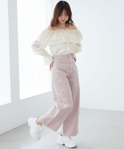 MAJESTIC LEGON / マジェスティックレゴン シャツ・ブラウス | ティアードフリルオフショルブラウス | 詳細9