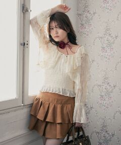 MAJESTIC LEGON / マジェスティックレゴン ミニ・ひざ丈スカート | アソートティアードミニスカパン