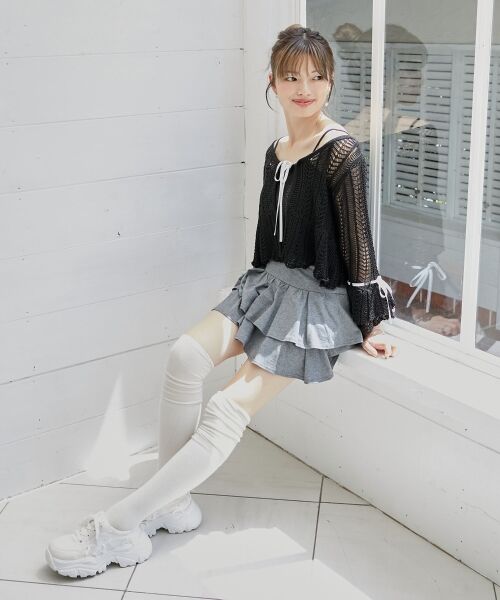 MAJESTIC LEGON / マジェスティックレゴン ミニ・ひざ丈スカート | アソートティアードミニスカパン | 詳細24