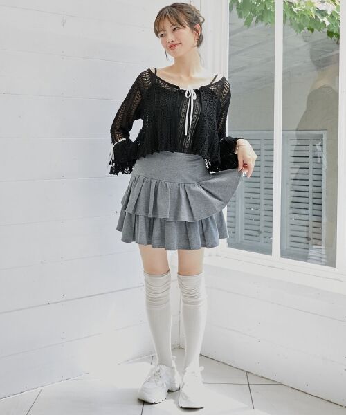 MAJESTIC LEGON / マジェスティックレゴン ミニ・ひざ丈スカート | アソートティアードミニスカパン | 詳細26