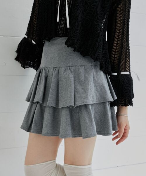MAJESTIC LEGON / マジェスティックレゴン ミニ・ひざ丈スカート | アソートティアードミニスカパン | 詳細30