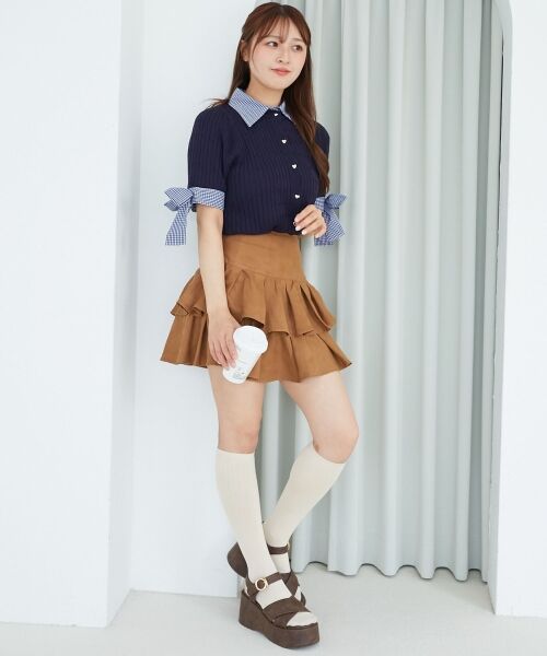 MAJESTIC LEGON / マジェスティックレゴン ミニ・ひざ丈スカート | アソートティアードミニスカパン | 詳細4