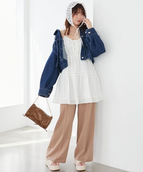 MAJESTIC LEGON / マジェスティックレゴン その他パンツ | センタープレスタックワイドパンツ | 詳細10