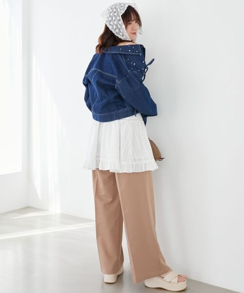 MAJESTIC LEGON / マジェスティックレゴン その他パンツ | センタープレスタックワイドパンツ | 詳細11