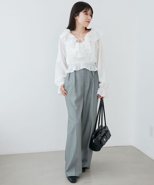 MAJESTIC LEGON / マジェスティックレゴン その他パンツ | センタープレスタックワイドパンツ | 詳細15