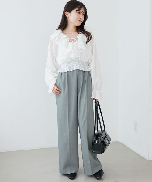 MAJESTIC LEGON / マジェスティックレゴン その他パンツ | センタープレスタックワイドパンツ | 詳細16