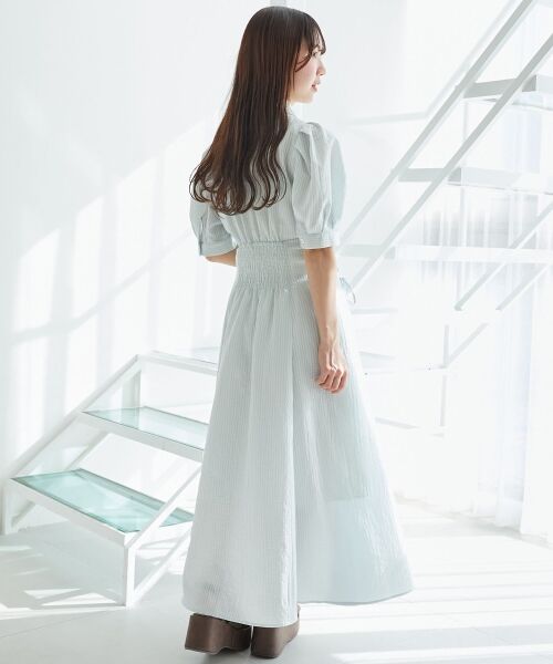 MAJESTIC LEGON / マジェスティックレゴン ロング・マキシ丈ワンピース | サイドレースアップシャツワンピース | 詳細15