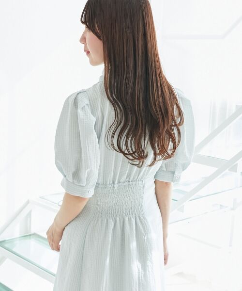 MAJESTIC LEGON / マジェスティックレゴン ロング・マキシ丈ワンピース | サイドレースアップシャツワンピース | 詳細18