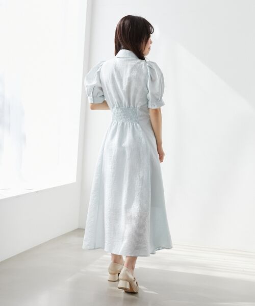 MAJESTIC LEGON / マジェスティックレゴン ロング・マキシ丈ワンピース | サイドレースアップシャツワンピース | 詳細25