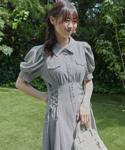 MAJESTIC LEGON / マジェスティックレゴン ロング・マキシ丈ワンピース | サイドレースアップシャツワンピース | 詳細27