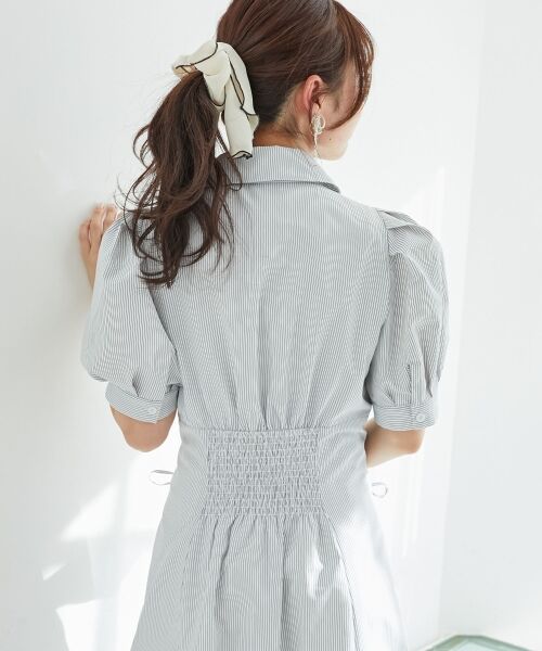 MAJESTIC LEGON / マジェスティックレゴン ロング・マキシ丈ワンピース | サイドレースアップシャツワンピース | 詳細6