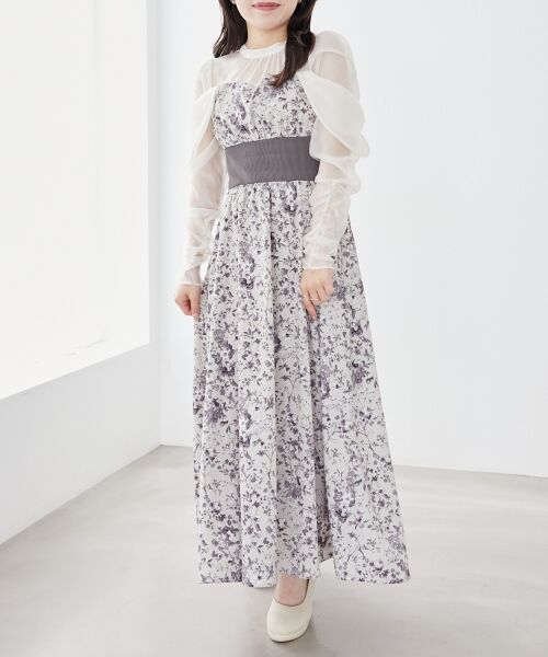 MAJESTIC LEGON / マジェスティックレゴン ロング・マキシ丈ワンピース | シアードッキングコルセットワンピース | 詳細10