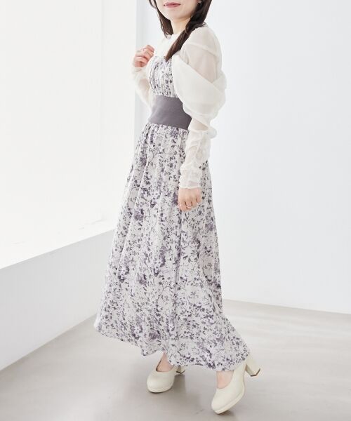 MAJESTIC LEGON / マジェスティックレゴン ロング・マキシ丈ワンピース | シアードッキングコルセットワンピース | 詳細11