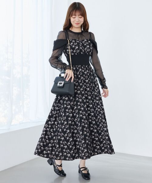 MAJESTIC LEGON / マジェスティックレゴン ロング・マキシ丈ワンピース | シアードッキングコルセットワンピース | 詳細13