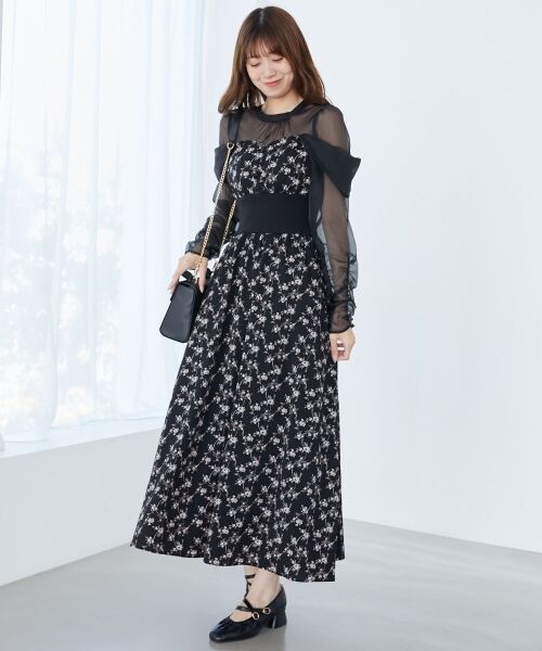 MAJESTIC LEGON / マジェスティックレゴン ロング・マキシ丈ワンピース | シアードッキングコルセットワンピース | 詳細14