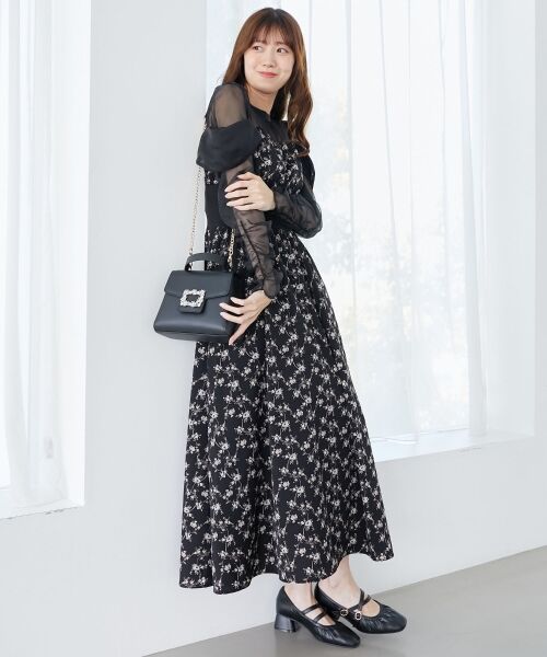 MAJESTIC LEGON / マジェスティックレゴン ロング・マキシ丈ワンピース | シアードッキングコルセットワンピース | 詳細15