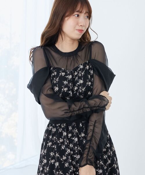 MAJESTIC LEGON / マジェスティックレゴン ロング・マキシ丈ワンピース | シアードッキングコルセットワンピース | 詳細17