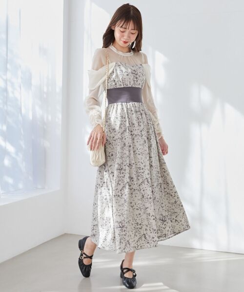 MAJESTIC LEGON / マジェスティックレゴン ロング・マキシ丈ワンピース | シアードッキングコルセットワンピース | 詳細3