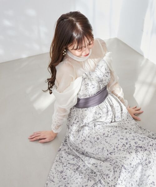 MAJESTIC LEGON / マジェスティックレゴン ロング・マキシ丈ワンピース | シアードッキングコルセットワンピース | 詳細6