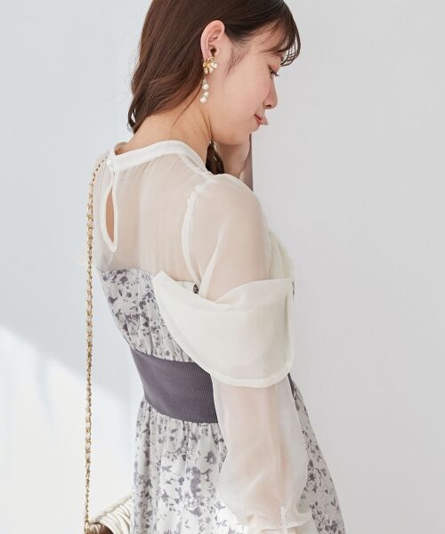 MAJESTIC LEGON / マジェスティックレゴン ロング・マキシ丈ワンピース | シアードッキングコルセットワンピース | 詳細8