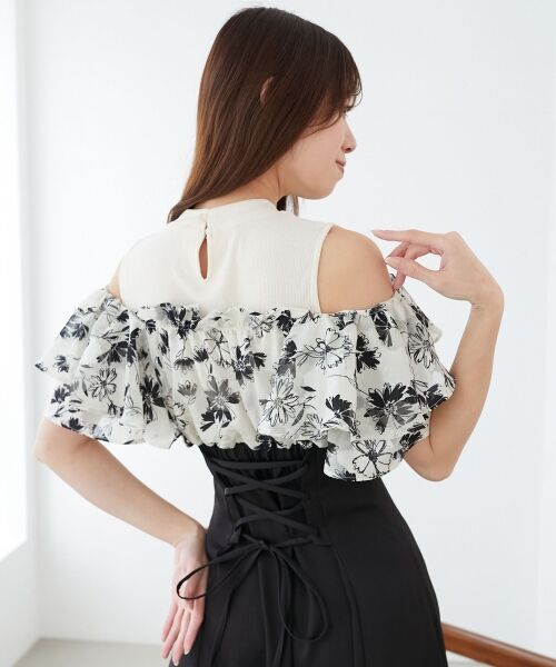 MAJESTIC LEGON / マジェスティックレゴン ロング・マキシ丈ワンピース | ウエストきゅっとフリルフレアワンピ | 詳細27