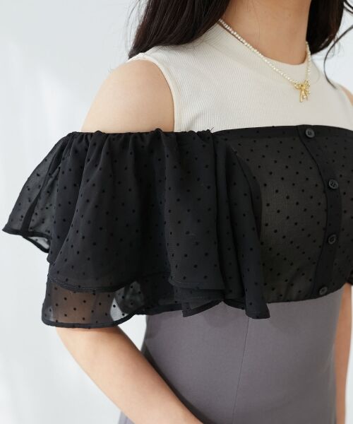 MAJESTIC LEGON / マジェスティックレゴン ロング・マキシ丈ワンピース | ウエストきゅっとフリルフレアワンピ | 詳細28