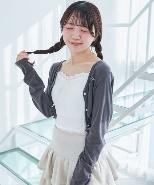 MAJESTIC LEGON / マジェスティックレゴン ミニ丈・ひざ丈ワンピース | カーデセット肩リボンキャミワンピ | 詳細21