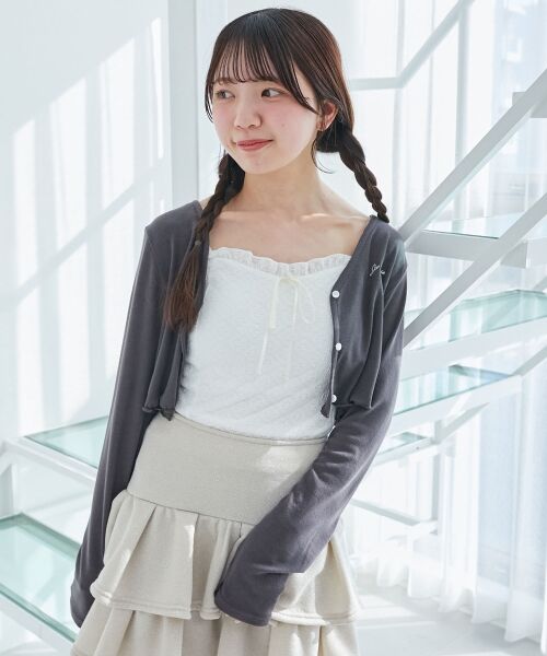 MAJESTIC LEGON / マジェスティックレゴン ミニ丈・ひざ丈ワンピース | カーデセット肩リボンキャミワンピ | 詳細22