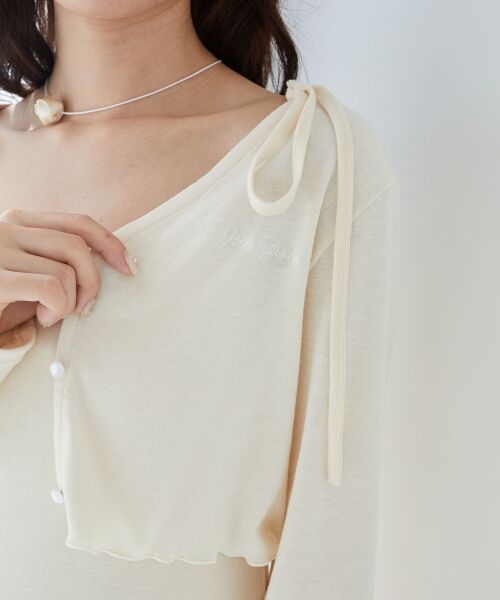 MAJESTIC LEGON / マジェスティックレゴン ミニ丈・ひざ丈ワンピース | カーデセット肩リボンキャミワンピ | 詳細7