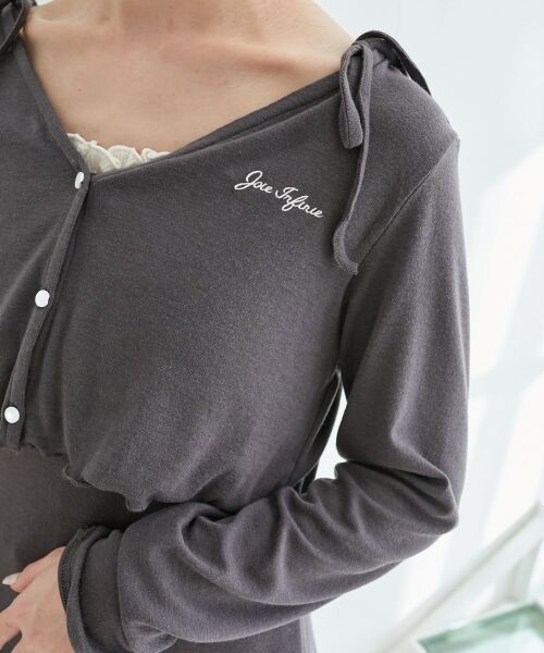 MAJESTIC LEGON/マジェスティックレゴン カーデセット肩リボンキャミワンピ D/グレー M MAJESTIC LEGON/マジェスティックレゴン カーデセット肩リボンキャミワンピ D/グレー M