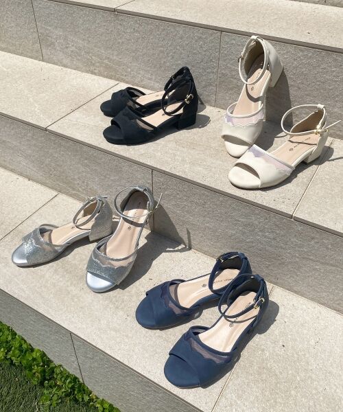 MAJESTIC LEGON / マジェスティックレゴン サンダル | スカラップローヒールサンダル | 詳細1